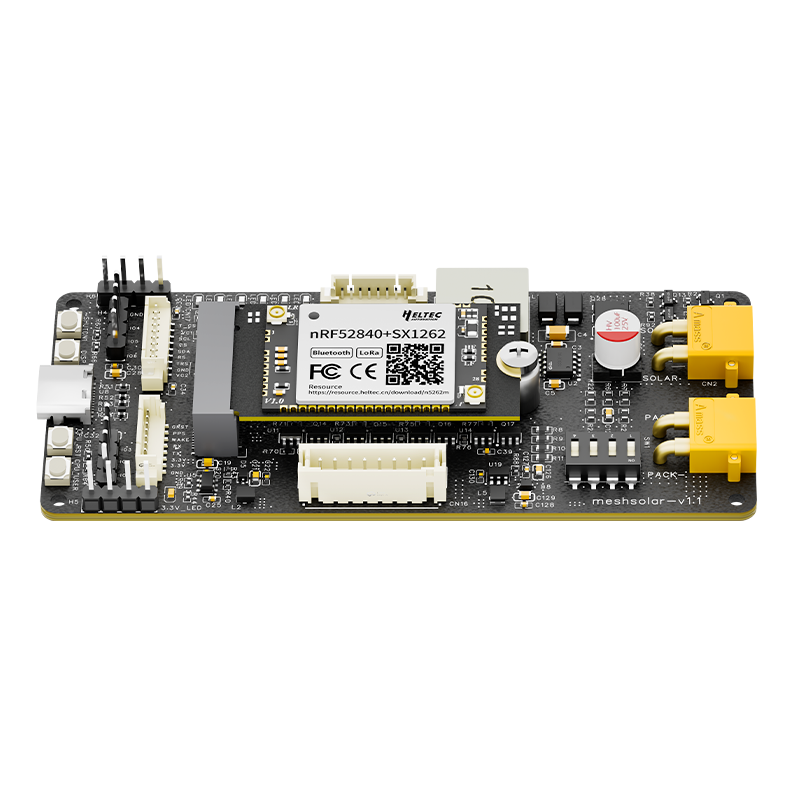 MeshSolar, Li-ion BMS, Solar Charging, BLE/ LoRa Connectivity Dev Board